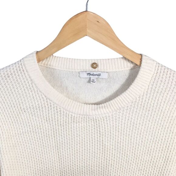 C11 Women’s MADEWELL Brand Trendy Knit Crew Neck Hi Low Sweater XS - Picture 2 of 3